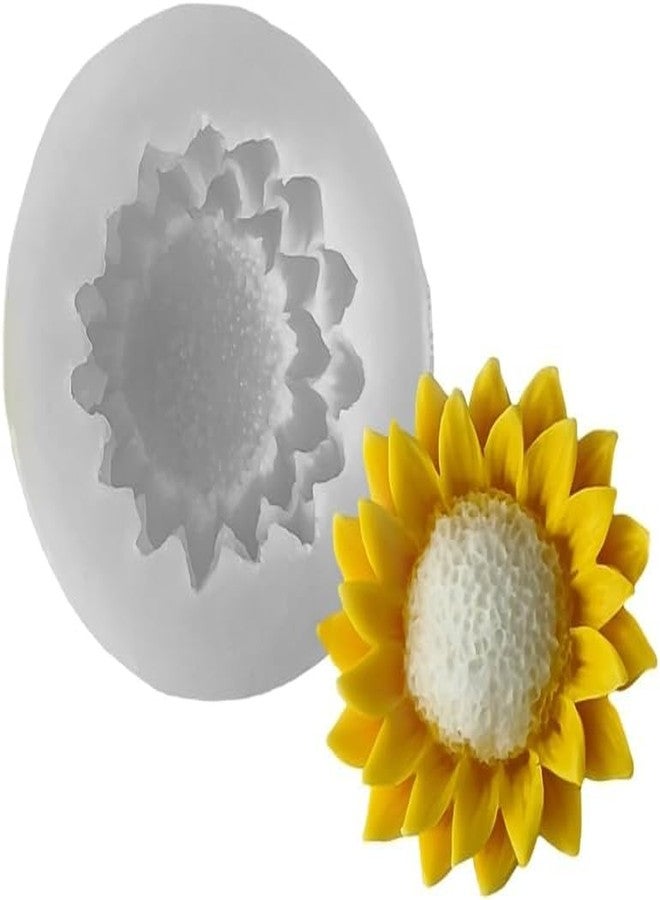 Skytail Sunflower Silicone Candle Mold Sunflower Fondant Molds for Chocolate Candy Cake Decoration Cupcake Topper Sugarcraft Flower Candle Bouquet Wax Melts Mini Soap Polymer Clay Crafting Molds - Image 1